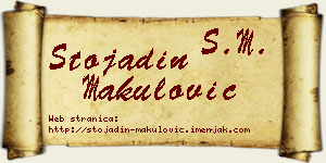 Stojadin Makulović vizit kartica